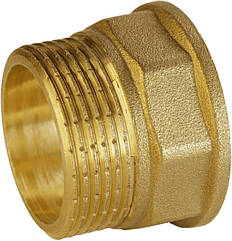 Перехідник латунний 1 1/4″ВР х 1 1/4″ЗР штампований А0635А VA (000026561)