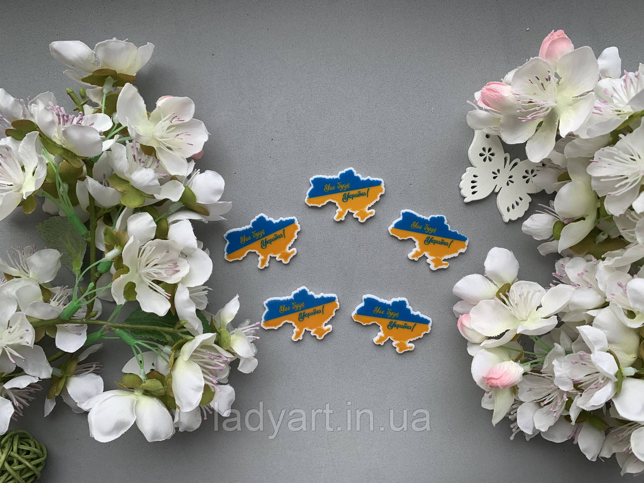 Кабошон "Усе буде Україна" 4 см, 20 шт/уп. оптом, фото 1