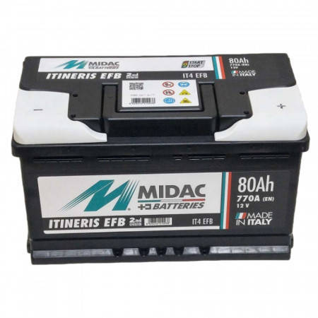 Купить АККУМУЛЯТОР 6СТ-80A MIDAC ITINERIS EFB START STOP, 12V, 80AH, R ...