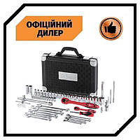 Автомобильный набор инструментов в кейсе INTERTOOL ET-6061 1/4" & 1/2" 61ед (наб.) TSH