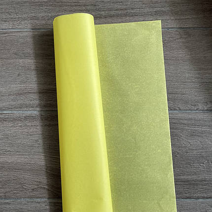 Тішью папір шовковий «Жовтий (119)» 50x70 см, 30 листів, фото 2
