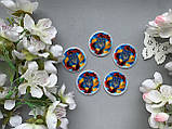 Кабошон "Герб і маки круглий" 3,5 х 3.5 см, 20 шт/уп. оптом, фото 6