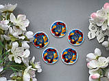 Кабошон "Герб і маки круглий" 3,5 х 3.5 см, 20 шт/уп. оптом, фото 4