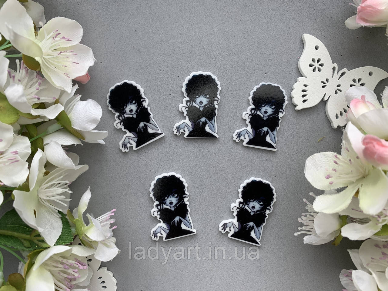 Кабошон "Венздей арт Wednesday танець" 3,5 х 2.5 см, 20 шт/уп. оптом, фото 1