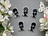 Кабошон "Венздей арт Wednesday танець" 3,5 х 2.5 см, 20 шт/уп. оптом, фото 4