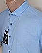 Стильна чоловіча теніска льон Paul Smith vkl-0302 блакитна приталена, чоловіча сорочка з коротким рукавом льон М, фото 7