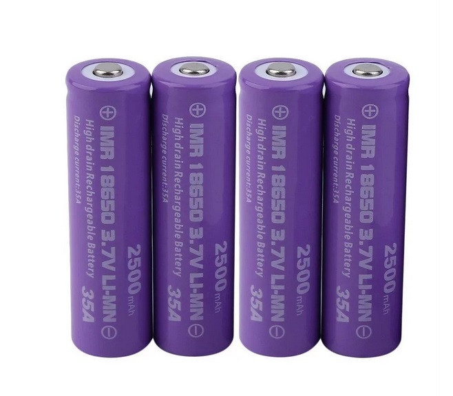 Комплект акумуляторів 4 шт 18650 IMR 35A 3.7 V 2500 mAh