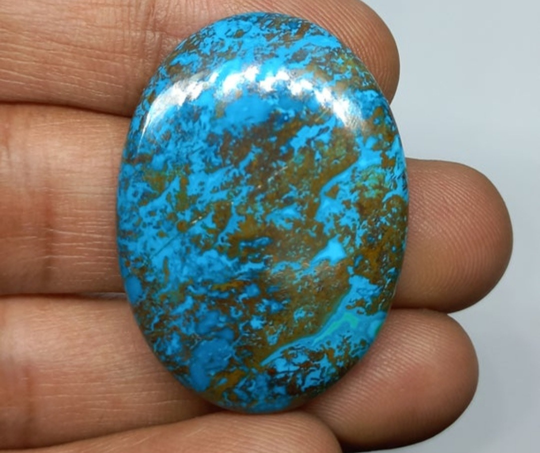 Хризоколла 50 карати  27×37×5 мм, фото 1