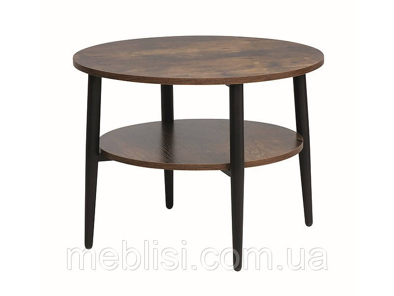 Журнальний стіл 60 ELLA B коричневий /чорний 60X60х45 (Польша Signal)
