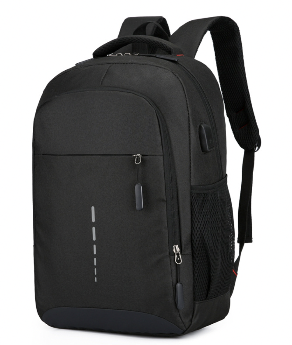 Чоловічий рюкзак міський / Рюкзак зі світловідбиваючими елементами / Рюкзак для ноутбука Чорний, фото 1