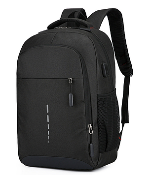 Чоловічий рюкзак міський / Рюкзак зі світловідбиваючими елементами / Рюкзак для ноутбука Чорний