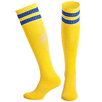 Футбольные гетры взрослые размеры 39-44 цвет желто - синие