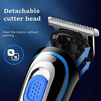 Машинка для стриження волосся Kemei Km-319 (від акумулятора, 4 насадки), фото 10