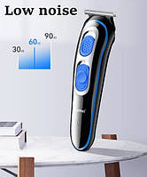 Машинка для стриження волосся Kemei Km-319 (від акумулятора, 4 насадки), фото 4