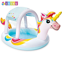 Надувной бассейн "Unicorn Spray Pool" Intex 58435 NP. Размером 254x132x109см, объём 130л, от 2 лет