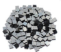 Набор кусочков мозаики слюда форма квадрат 200 грамм 1*1 см 280 штук цвет Черный