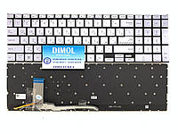Оригинальная клавиатура для ноутбука Asus Vivobook 17 X1702, X1702ZA, X1703, X1703ZA series, ru, silver, подсв