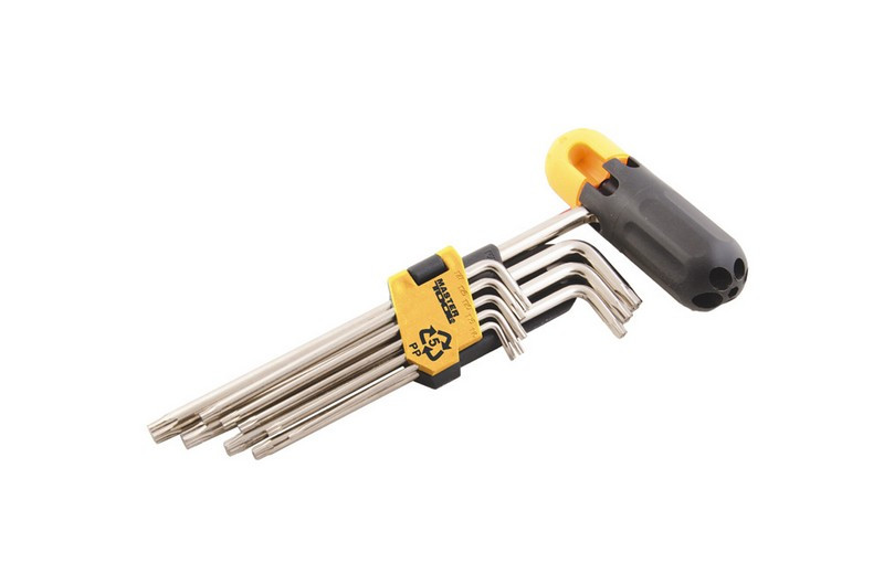 Набір ключів Master Tool 9шт 6-гран. 1,5-10мм L74-172мм з утримувачем №75-0958