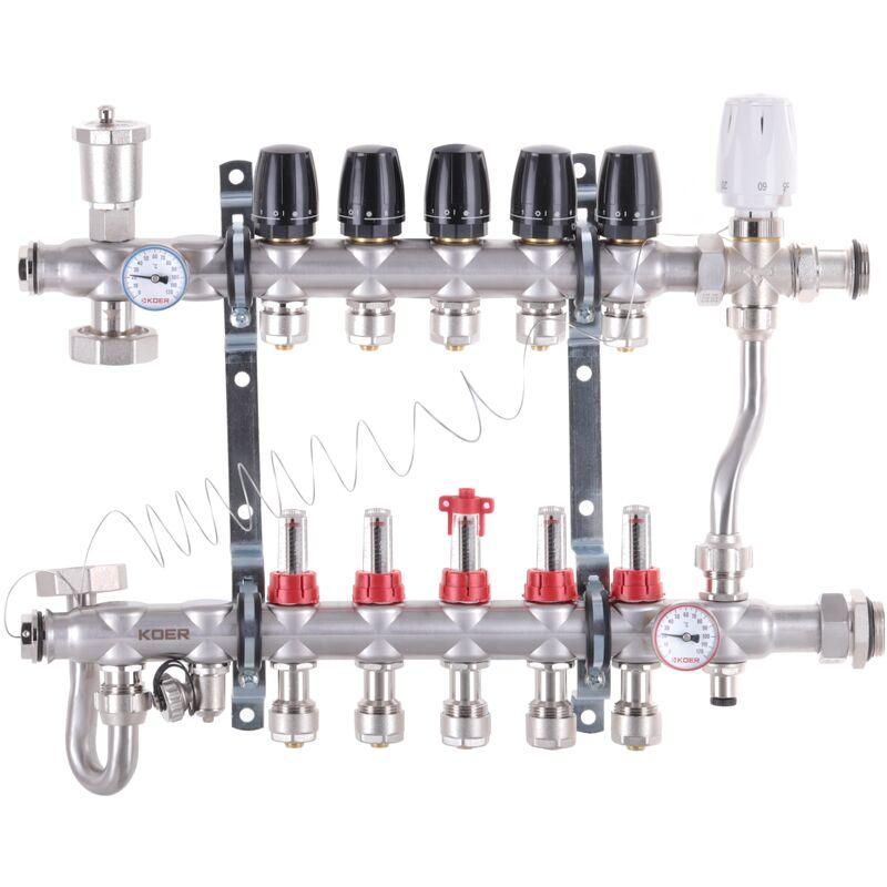 Manifold with three-way valve Koer