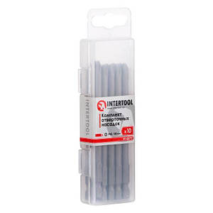 Комплект викруткових насадок PH2*100 мм уп. 10 шт. INTERTOOL VT-00721