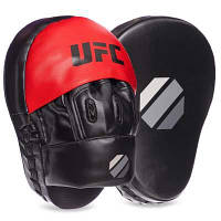 Лапа Вигнута для боксу та єдиноборств UFC UHK-69754 26x19x5,5см 2шт чорний-червоний Код UHK-69754