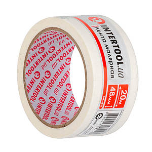 Стрічка малярська 48 мм, 20 м, біла INTERTOOL DM-48211