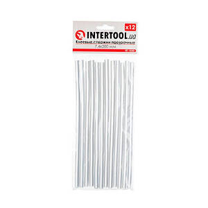 Комплект прозорих клейових стрижнів 7.4 мм*200 мм, 12 шт. INTERTOOL RT-10301