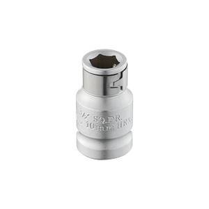 Перехідник квадрат 1/2"x шестигранник 10 мм, CrV INTERTOOL ET-11081