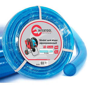 Шланг для води 3-шаровий 3/4", 10 м, армований, PVC INTERTOOL GE-40711