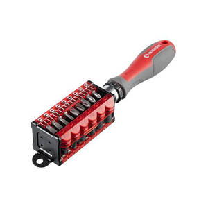 Викрутка з храповим механізмом і комплектом насадок 31 од INTERTOOL VT-33741