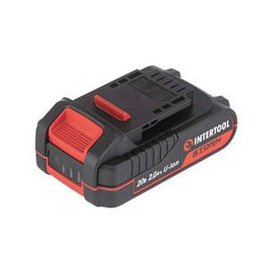 Акумулятор 20 В, Li-ion, 2.0 А·год, індикатор рівня заряду INTERTOOL WT-03401
