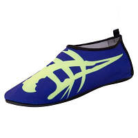 Взуття Skin Shoes для спорту та йоги SP-Sport Ієрогліф PL-0419-BL розмір 34-45 синій-салатовий Код PL-0419-BL