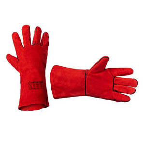 Рукавичка замшева червона INTERTOOL SP-01561