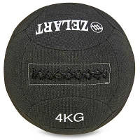 М'яч набивний для кросфіту волбол WALL BALL Zelart FI-7224-4 4кг чорний Код FI-7224-4