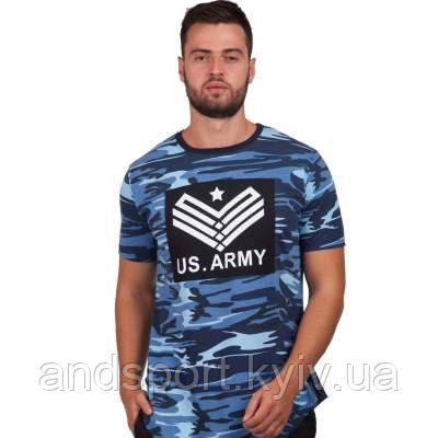 Футболка чоловіча SHORT ARMY SP-Sport N015 M-L синій Код N015, фото 2
