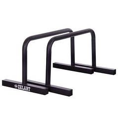 Упори для віджимань Zelart TA-2277 PUSH-UP BAR 60х35х32см чорний Код TA-2277