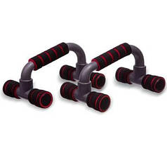 Упори для віджимань SP-Sport FI-1777 PUSH-UP BAR 12x23см сірий-червоний Код FI-1777