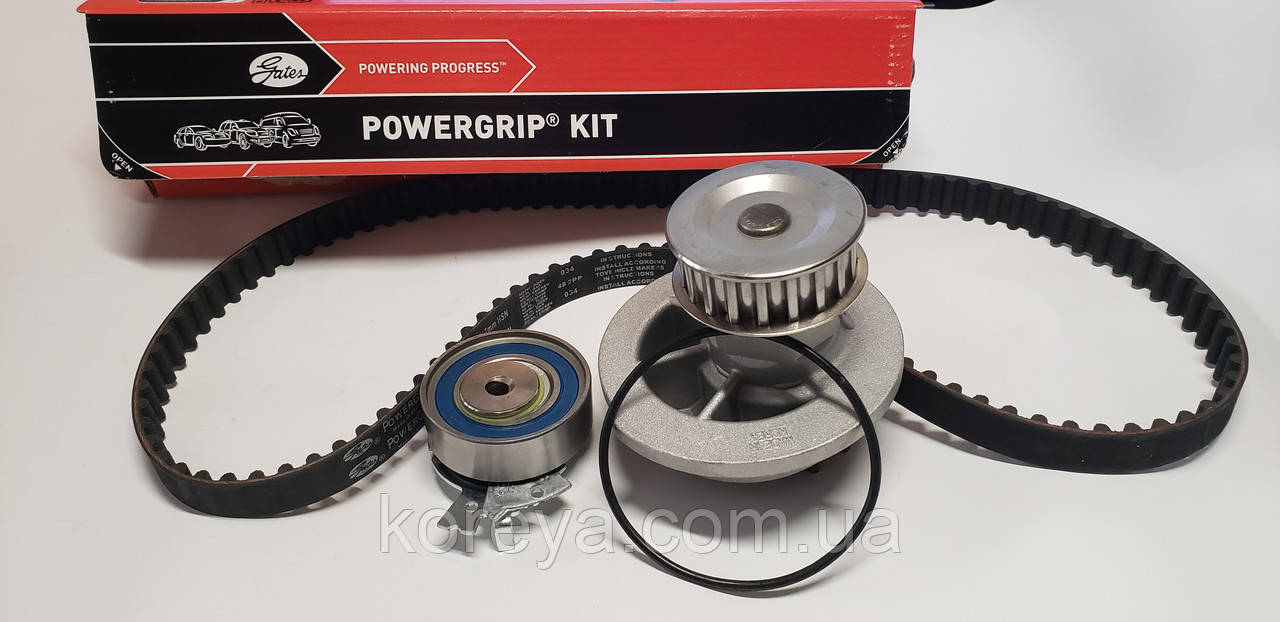 Комплект ГРМ Ланос 1.5 Авео 1.5 Некія 8 кл Гейтс (ремінь ролик помпа) оригінал, фото 1