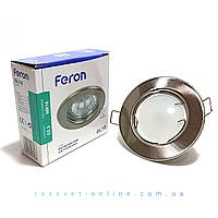 Встраиваемый светильник Feron DL10 SN MR16 GU5.3 (металл) Ø80мм точечный титан