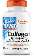 Коллаген 1 и 3 типа Doctor's Best, Collagen, Types 1 & 3, 1000 мг, 180 таблеток