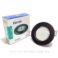 Встраиваемый светильник Feron DL10 BL MR16 GU5.3 (металл) Ø80мм точечный черный
