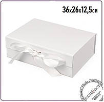 Коробка подарункова Surprise3, 36 х 26 х 12,5 см, білий (1904-01)