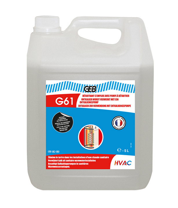 Засіб для видалення накипу GEB G61 (10 л.) для систем опалення (Франція) 870123 / 872123, фото 1