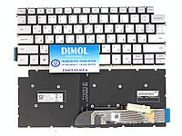 Оригинальная клавиатура для Dell Inspiron 13 5391, 5390, 7390, 7490, 5400, 5490 series, ru, silver, подс