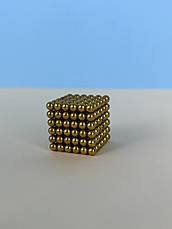 Іграшка-конструктор-головоломка Неокуб Neocube 216 магнітних кульок 5 мм. (Gold), фото 2