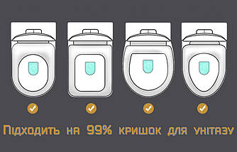 Чохол на унітаз, м'який, теплий . Чохол на кришку унітазу (NU-3030G-2).Зелений 30х30х1 см., фото 4