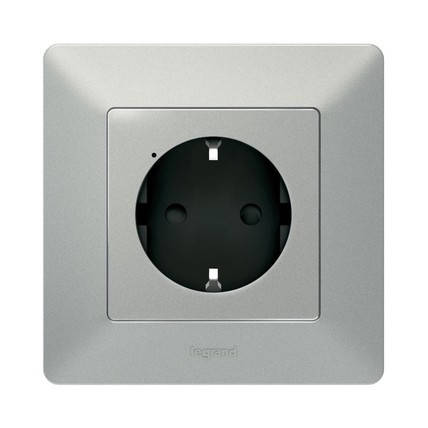Купить Legrand Умная розетка 2К + З (Valena Life with NETATMO)[Алюминий ...
