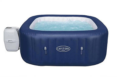 Надувної джакузі Bestway 60021 Lay-Z-Spa 180х180х71 см аеромасажний басейн СПА для дому 6 місний