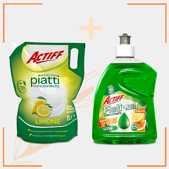 Цитрусовий набір засіб для миття посуду та запаска ACTIFF PIATTI