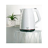 Електрочайник Adler AD 1277 пластиковий , білий , 1,7 літра Польща, фото 2